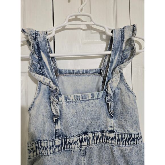 Shein curve 0xl women's denim shorts white washed romper - Picture 6 of 10